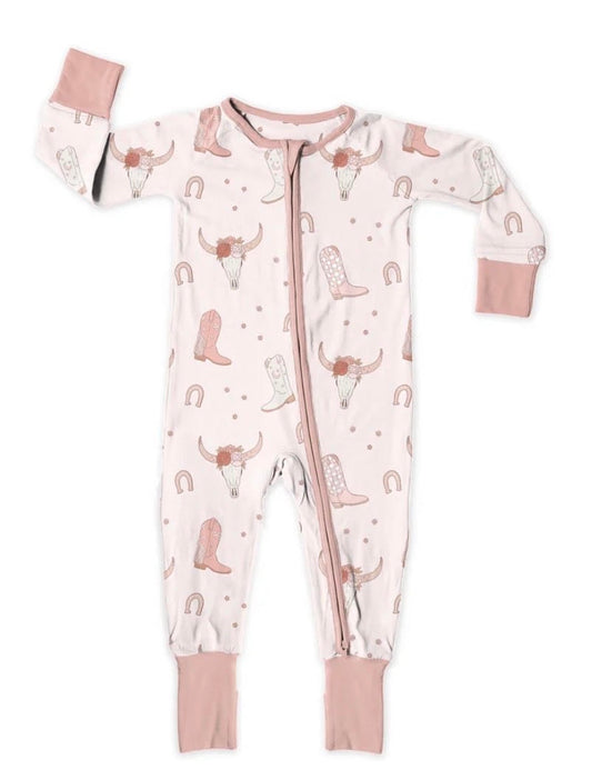 Cowgirl Up Zip Up Bamboo Pajamas