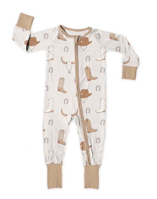 Cowboy Up Zip Up Bamboo Pajamas